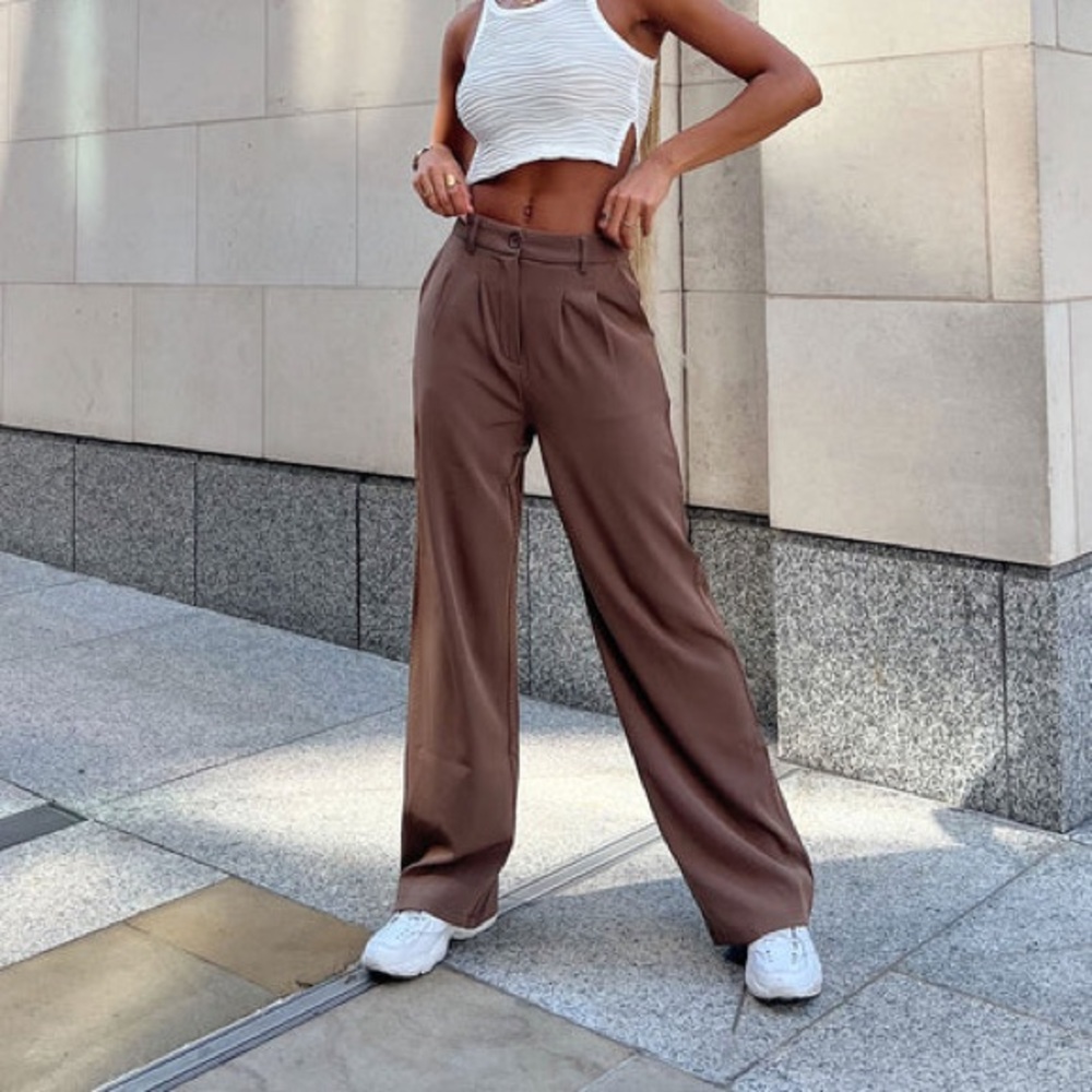 Princess Polly Brown Wide Leg Pants